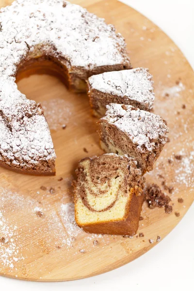 Halka pasta krema şeker ile — Stok fotoğraf