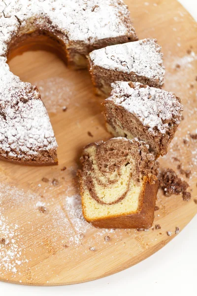 Pierścień ciasto cukrem pudrem — Zdjęcie stockowe