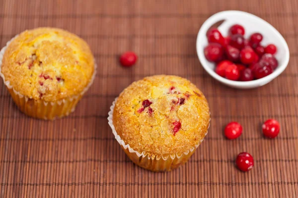 Yabanmersini muffins — Stok fotoğraf