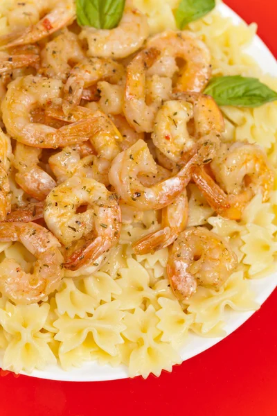 Pasta con camarones — Foto de Stock