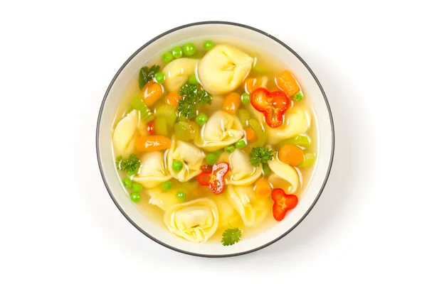 Tortellini polévka — Stock fotografie