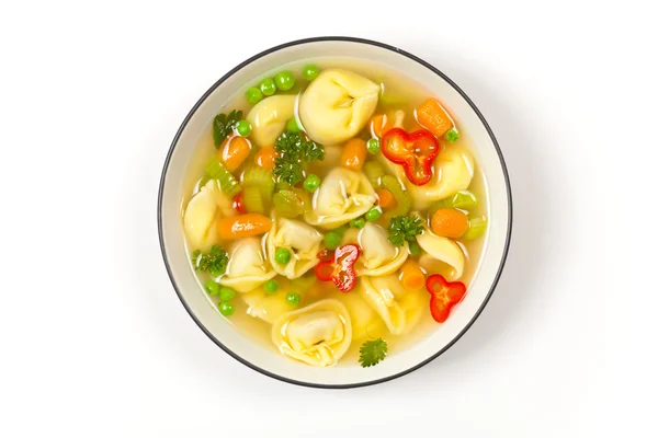 Tortellini polévka — Stock fotografie