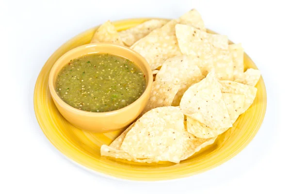 Tomatillo salsa verde, mexican cuisine — Stock Photo, Image