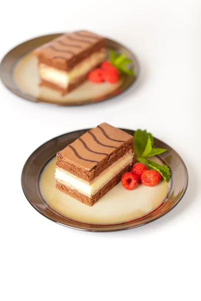 Gâteau au chocolat à trois couches — Photo