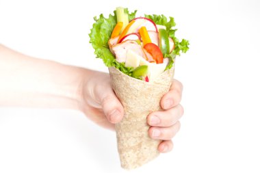 tortilla sarılmış sandviç