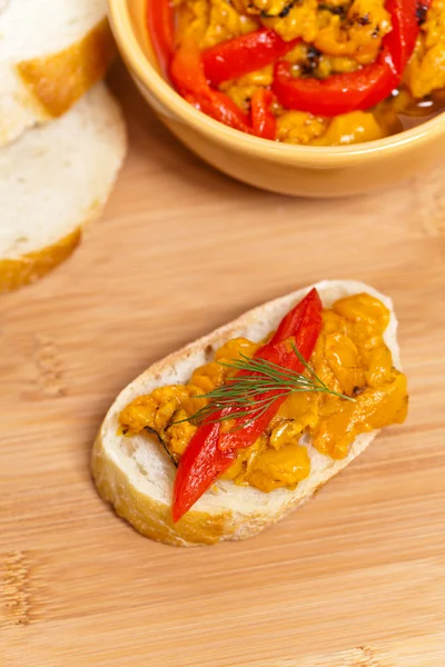 Geroosterde paprika verspreiden — Stockfoto