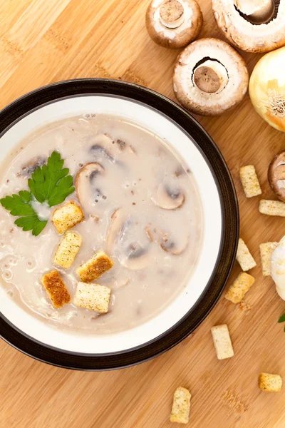 Zuppa di crema di funghi — Foto Stock