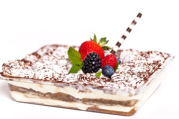 Zelfgemaakte tiramisu taart — Stockfoto