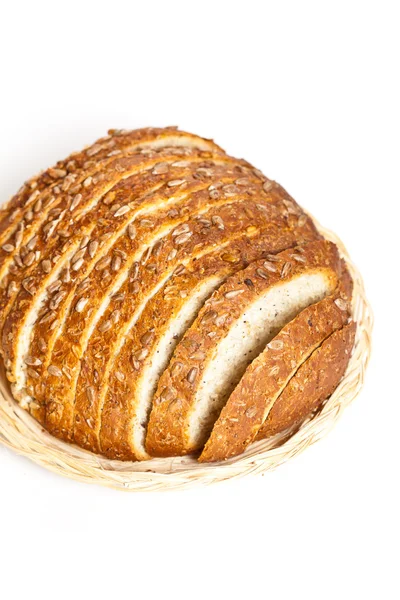 Loaf of fresh baked multigrain bread — Stok Foto