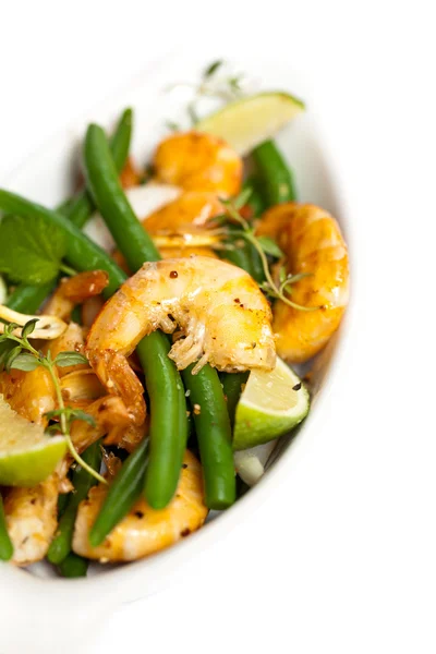 Bean Salad with Shrimp — Stock Photo, Image