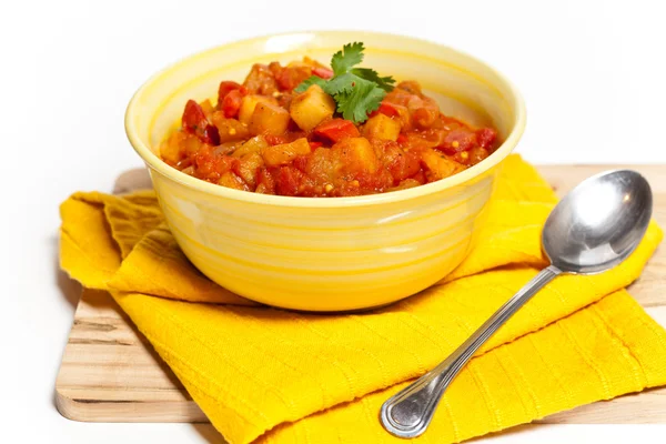 Geschmorte Auberginen mit Tomaten — Stockfoto