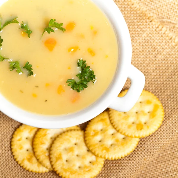 Verse room aardappelsoep — Stockfoto