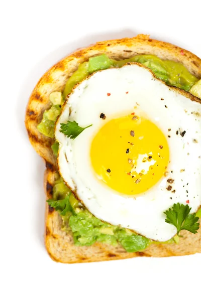 Avocado Toast with Fried Egg — Stock Photo, Image