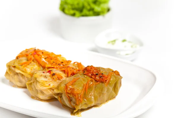 Stuffed cabbage with tomato sauce — Stock Photo, Image