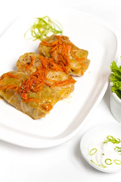 Stuffed cabbage with tomato sauce — Stock Photo, Image