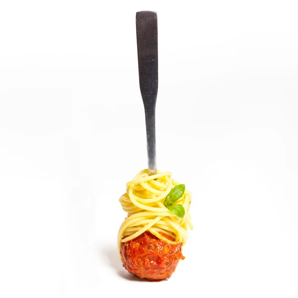 Meatball with spaghetti — Stock Photo, Image