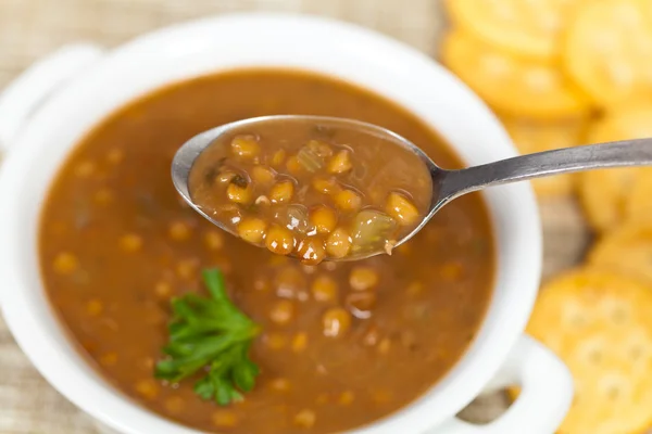 Sopa de lentilha — Fotografia de Stock