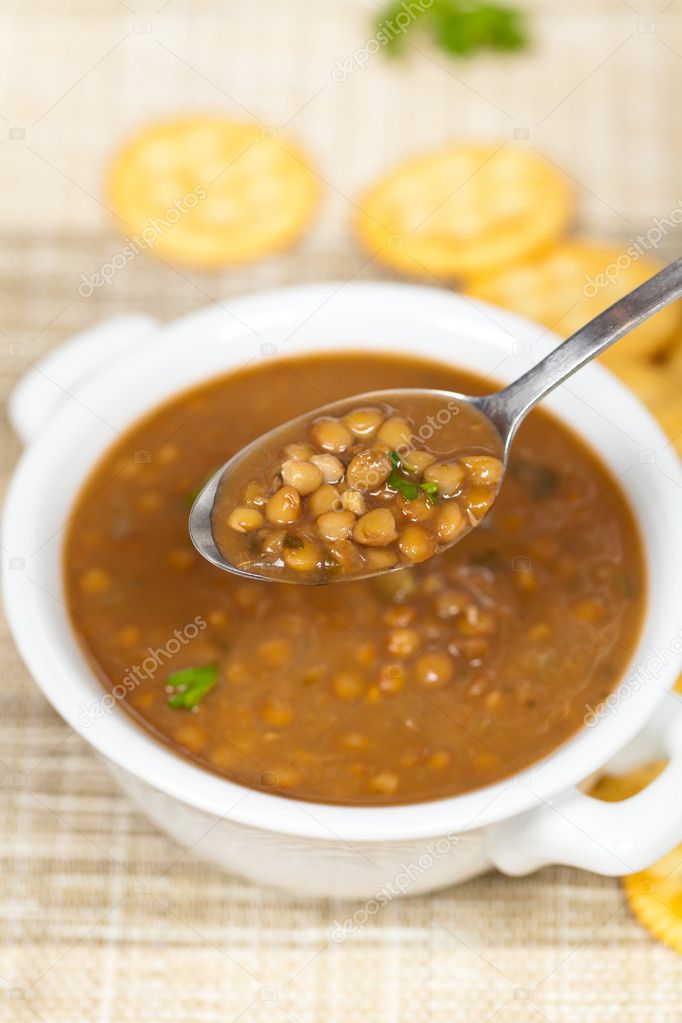 小扁豆汤威化饼干– 图库图片