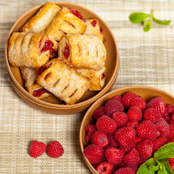 Mordeduras de frambuesa Strudel — Foto de Stock