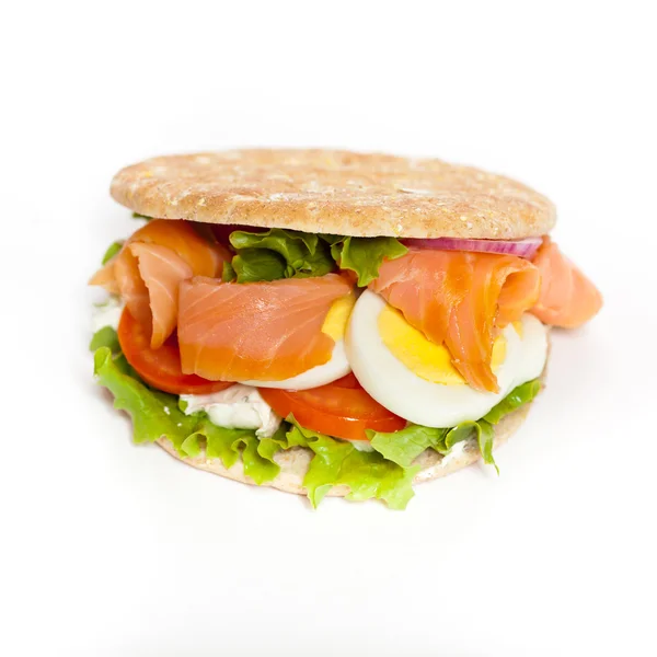 Smoked Salmon Sandwich — Stock Photo, Image