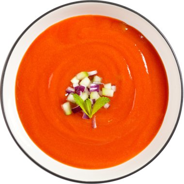 Gazpacho. soğuk domates çorbası