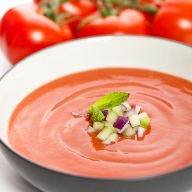 Gazpacho. soğuk domates çorbası