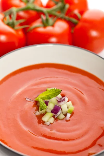 Гаспачо. Суп из холодных помидоров — стоковое фото