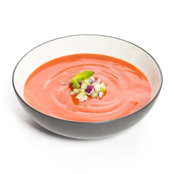 Gazpacho. Kalte Tomatensuppe — Stockfoto