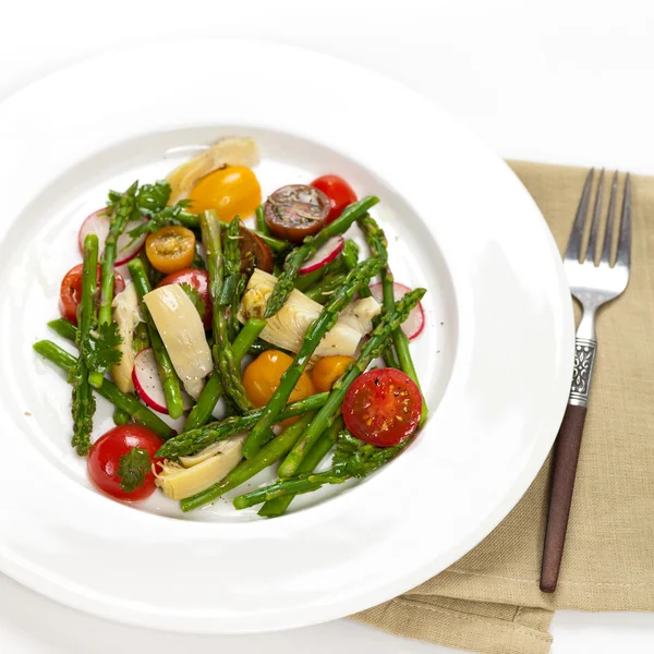 Roasted Asparagus and Artichoke Salad — Stock Photo, Image