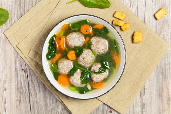 Chicken meatball soup — Stock Image Chicken meatball soup Stock Picture