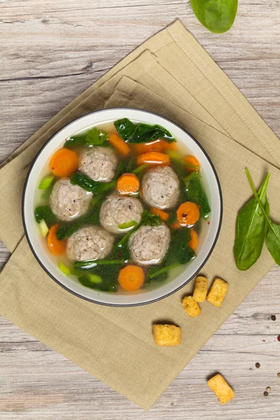 Chicken meatball soup — Stock Image Chicken meatball soup Stock Photo