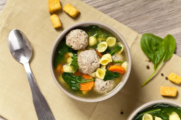 Chicken meatball soup — Stock Image Chicken meatball soup Stock Image