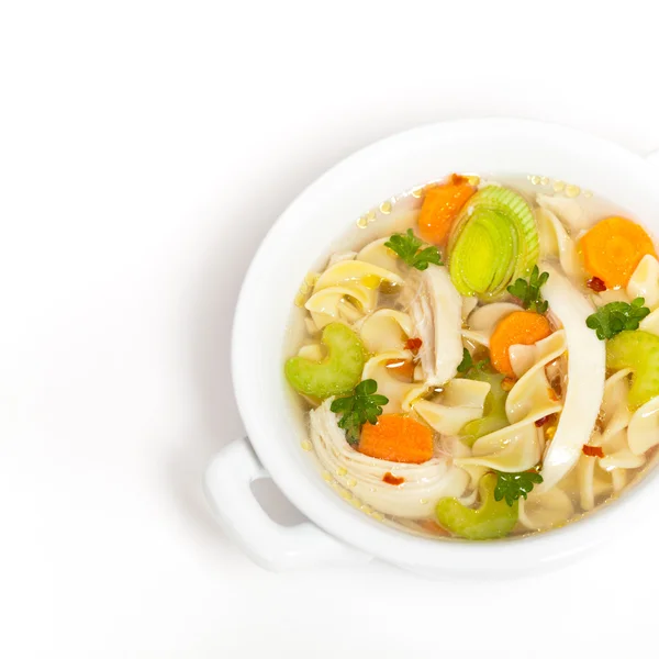 Zuppa di noodle di pollo — Foto Stock