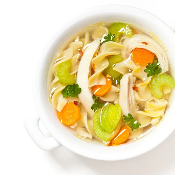 Zuppa di noodle di pollo — Foto Stock