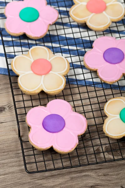 Cukru ciasteczka w kształcie kwiatów — Zdjęcie stockowe