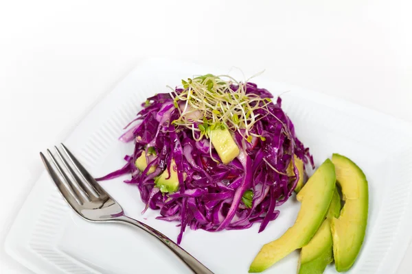 Ensalada de col roja y aguacate —  Fotos de Stock