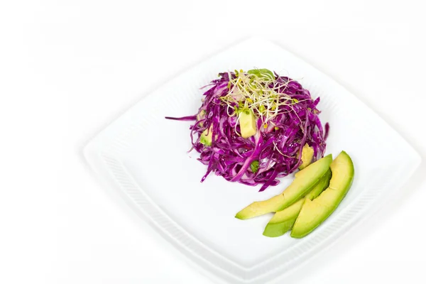 Rode kool en avocado salade — Stockfoto