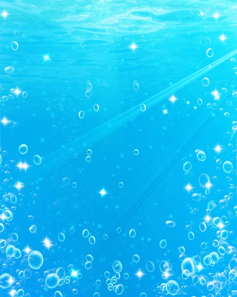 Bulles d'eau dans une scène sous-marine — Photo