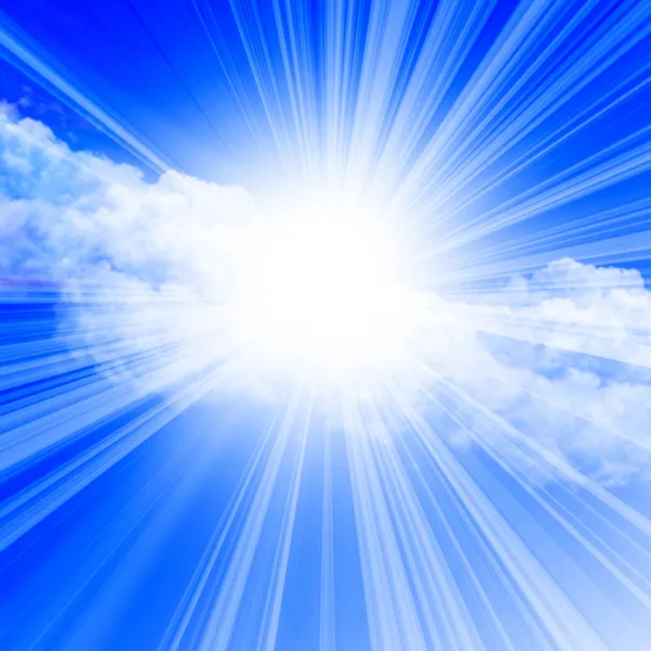 Sunlight in a clear blue sky — Stock Photo, Image