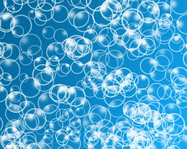 Bubbles on light blue background — Stock Photo, Image