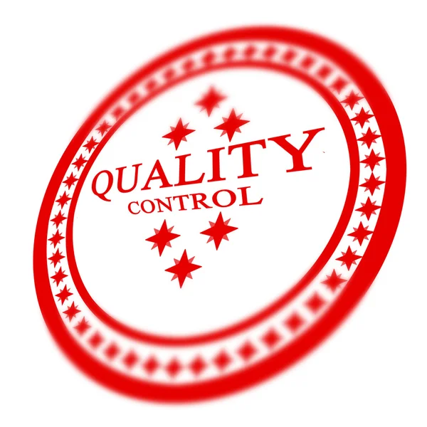 Röd kvalitetskontroll stämpel — Stockfoto