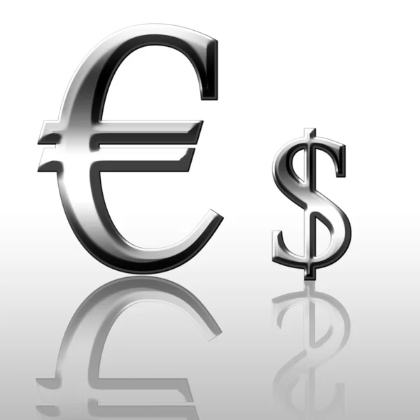 Euro versus dollar — Stock Photo, Image