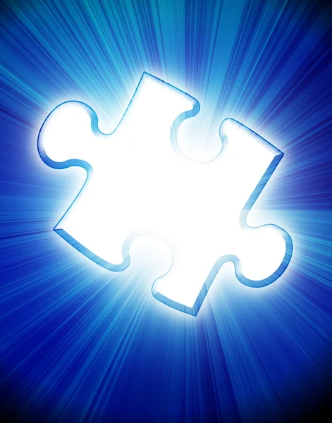 Single puzzle piece — Stock Photo, Image