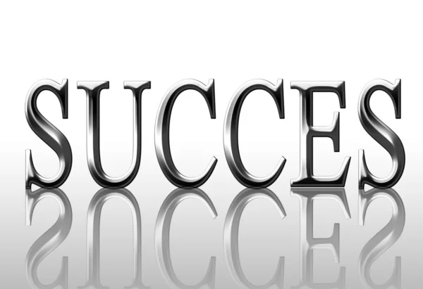 Silver "success" letters — Stock Photo, Image