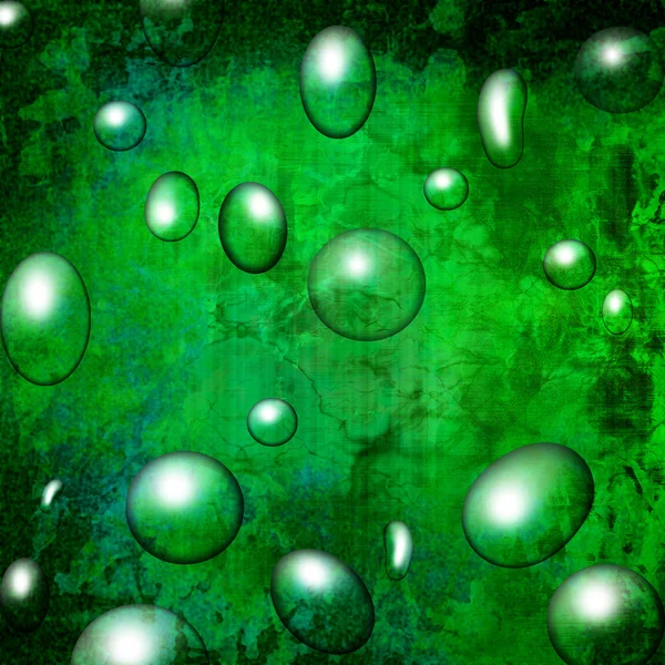 水の滴を緑の背景 — ストック写真
