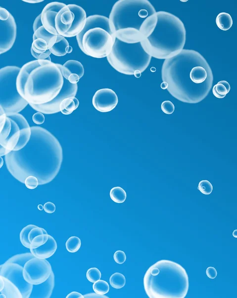 Stoupající vzduchové bubliny — Stock fotografie