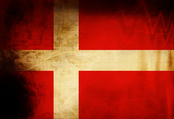 Bandeira dinamarquesa — Fotografia de Stock