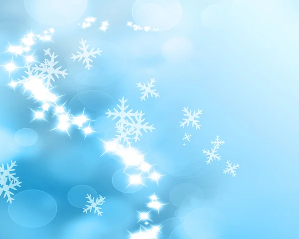 Blue winter bokeh background — Stock Photo, Image