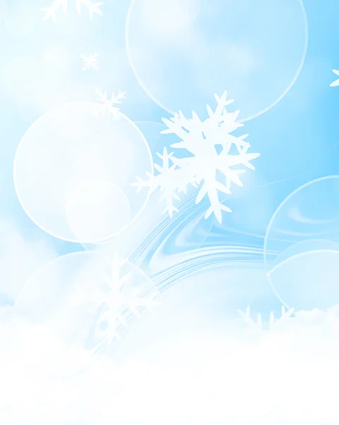 Blauer Winter Bokeh Hintergrund — Stockfoto