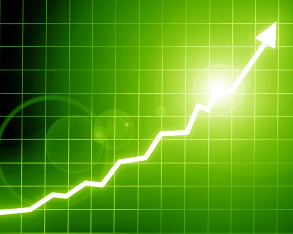 Arrow graph going up — Stock Photo, Image